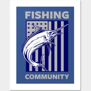 AMERICAN FISHING COMMUNITY Posters and Art